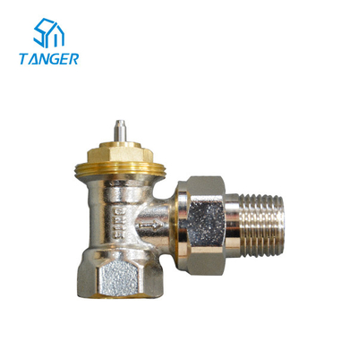 10mm 15mm Açılı Termostatik Radyatör Vanası Trv Açılı Vana