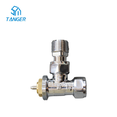 Fırçalı Termostatik Radyatör Vanaları Açılı Trv Krom 15mm X1/2&quot;